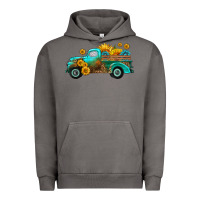 Pigment Tornado farm truck with sunflower Urban Hoodie - HRA Design Shop