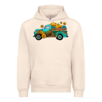 Sandshell farm truck with sunflower Urban Hoodie - HRA Design Shop