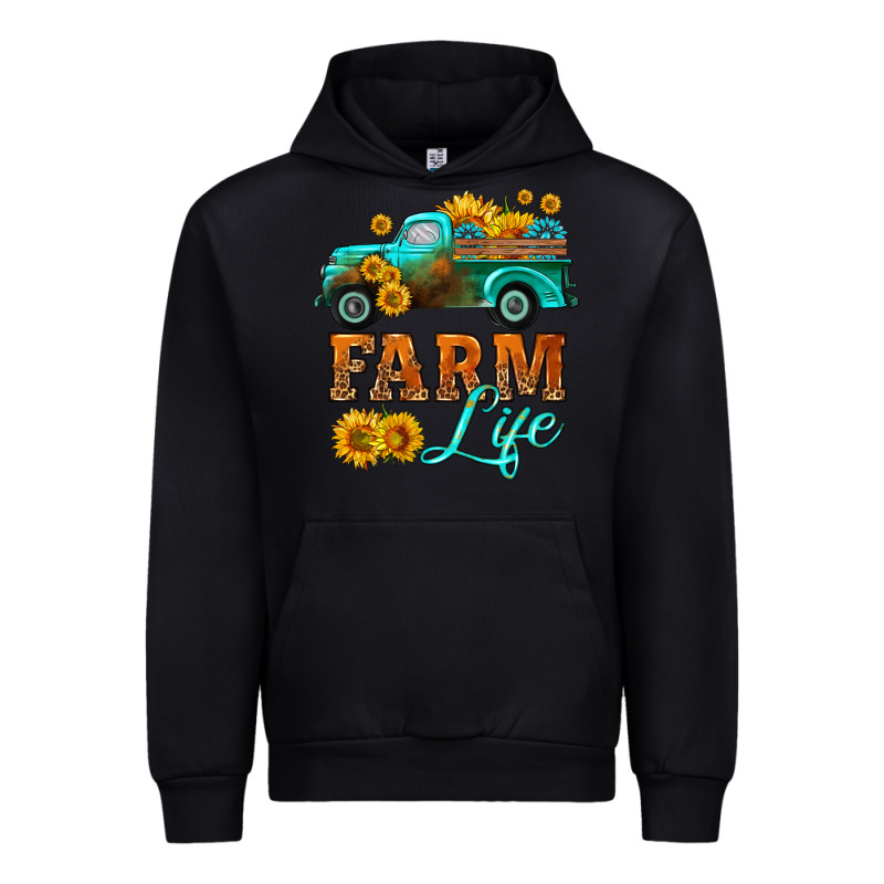 Farm Truck  Farm Life With Sunflower Urban Hoodie by HRA Design Shop | Teevron