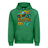 Emerald farm truck  farm life with sunflower Urban Hoodie - HRA Design Shop