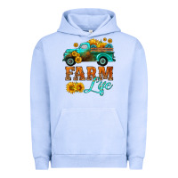 Pigment Grape Ice farm truck  farm life with sunflower Urban Hoodie - HRA Design Shop