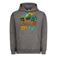 Pigment Tornado farm truck  farm life with sunflower Urban Hoodie - HRA Design Shop