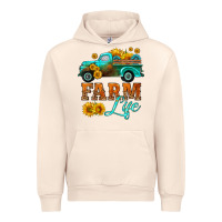 Sandshell farm truck  farm life with sunflower Urban Hoodie - HRA Design Shop