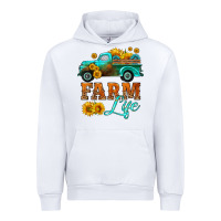 White farm truck  farm life with sunflower Urban Hoodie - HRA Design Shop