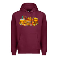 Burgundy bee drink Premium Hoodie - RacoonDesign