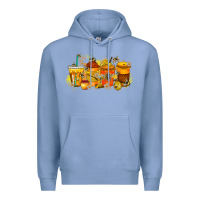 Colony Blue bee drink Premium Hoodie - RacoonDesign