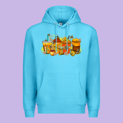 Bee Drink Premium Hoodie Designed By Racoondesign