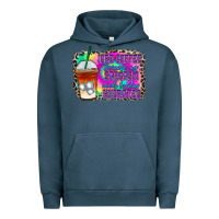 Pigment Midnight Navy iced coffee sarcasm Urban Hoodie - RacoonDesign
