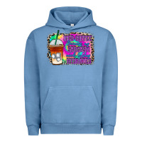Pigment Pebble Blue iced coffee sarcasm Urban Hoodie - RacoonDesign