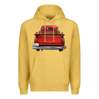 Antique Gold western red truck back view Premium Hoodie - FaDigitalArtStudio