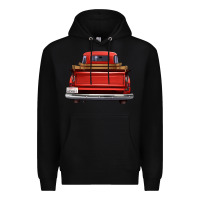 Black western red truck back view Premium Hoodie - FaDigitalArtStudio