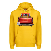 Lemon western red truck back view Premium Hoodie - FaDigitalArtStudio