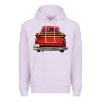 Lilac western red truck back view Premium Hoodie - FaDigitalArtStudio