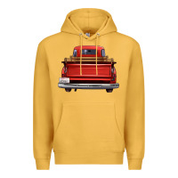 Mustard western red truck back view Premium Hoodie - FaDigitalArtStudio