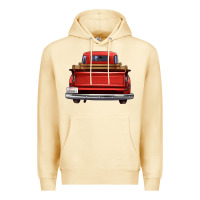 Pina Colada western red truck back view Premium Hoodie - FaDigitalArtStudio