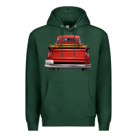 Sports Green western red truck back view Premium Hoodie - FaDigitalArtStudio