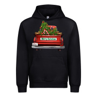 Black Christmas trees truck Urban Hoodie - FaDigitalArtStudio