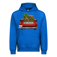 Cobalt Christmas trees truck Urban Hoodie - FaDigitalArtStudio