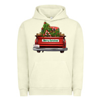 Pigment Pistachio Christmas trees truck Urban Hoodie - FaDigitalArtStudio