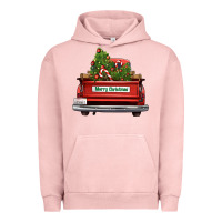 Pigment Salmon Christmas trees truck Urban Hoodie - FaDigitalArtStudio