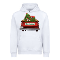 White Christmas trees truck Urban Hoodie - FaDigitalArtStudio