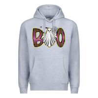 Heather Grey boo ghost Premium Hoodie - RacoonDesign