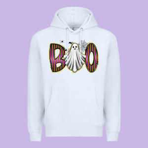 Boo Ghost Premium Hoodie Designed By Racoondesign