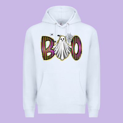Boo Ghost Premium Hoodie Designed By Racoondesign