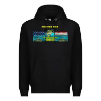 Black fishing dad  libbey glass Premium Hoodie - HRA Design Shop