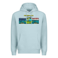 Blue Mist fishing dad  libbey glass Premium Hoodie - HRA Design Shop