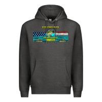 Charcoal Heather fishing dad  libbey glass Premium Hoodie - HRA Design Shop