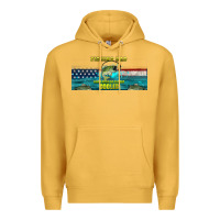 Mustard fishing dad  libbey glass Premium Hoodie - HRA Design Shop