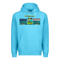 Ocean Blue fishing dad  libbey glass Premium Hoodie - HRA Design Shop