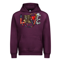 Mauve Wine america nurse Urban Hoodie - CowhideDigitalArt