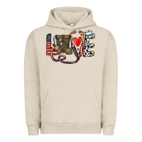 Pigment French Oak america nurse Urban Hoodie - CowhideDigitalArt