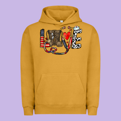 America Nurse Urban Hoodie Designed By Cowhidedigitalart