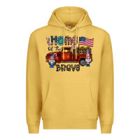 Antique Gold home of the brave Premium Hoodie - CowhideDigitalArt
