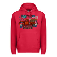 Cardinal home of the brave Premium Hoodie - CowhideDigitalArt