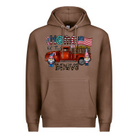 Chestnut home of the brave Premium Hoodie - CowhideDigitalArt