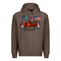 Coffee home of the brave Premium Hoodie - CowhideDigitalArt