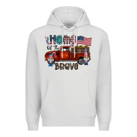 Dove Grey home of the brave Premium Hoodie - CowhideDigitalArt