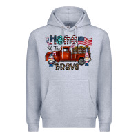 Heather Grey home of the brave Premium Hoodie - CowhideDigitalArt