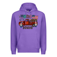 Purple home of the brave Premium Hoodie - CowhideDigitalArt