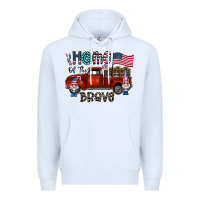 White home of the brave Premium Hoodie - CowhideDigitalArt
