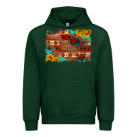 Forest Green aztec and leopard background Urban Hoodie - HRA Design Shop