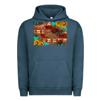Pigment Midnight Navy aztec and leopard background Urban Hoodie - HRA Design Shop