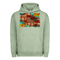 Pigment Oil Green aztec and leopard background Urban Hoodie - HRA Design Shop