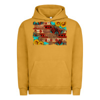 Pigment Peanut Butter aztec and leopard background Urban Hoodie - HRA Design Shop