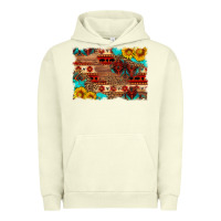 Pigment Pistachio aztec and leopard background Urban Hoodie - HRA Design Shop