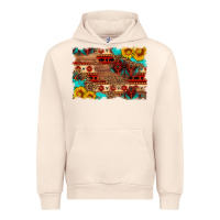 Sandshell aztec and leopard background Urban Hoodie - HRA Design Shop